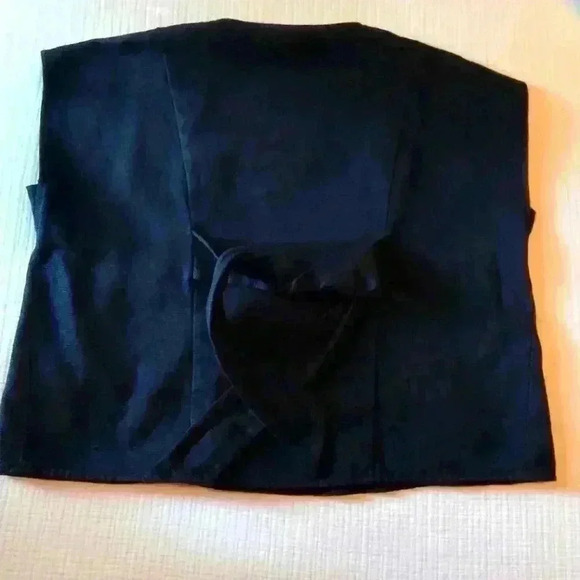 Marie Oliver Navy Structured 100% Cotton Top | ties in back or front | Small - Picture 5 of 7